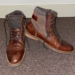 FRANCO FORTINI MENS DALTON LACE-UP BOOT - BROWN